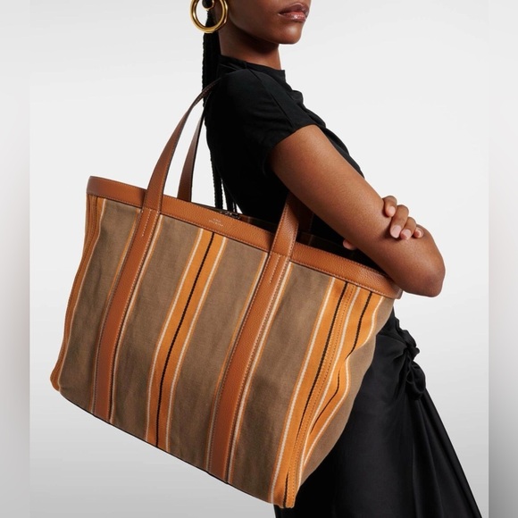 Toteme Striped Canvas Tote Bag - Picture 4 of 12